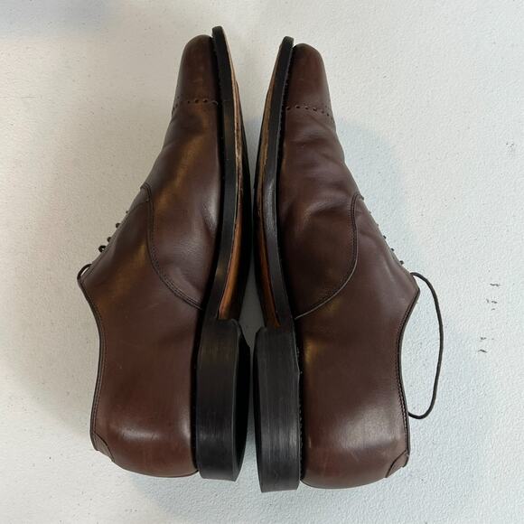 Allen Edmonds Dress Shoes Mens 9.5D Dryden Brown Leather Cap Toe Brogue Oxfords main image 7